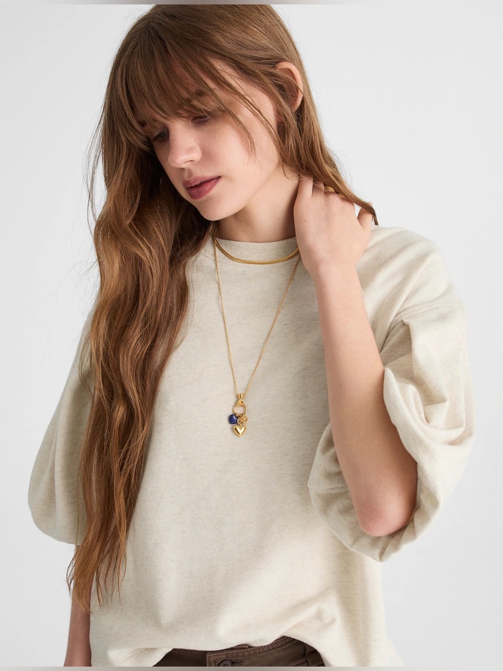 Madewell Puff Sleeve Sweatshirt Tee